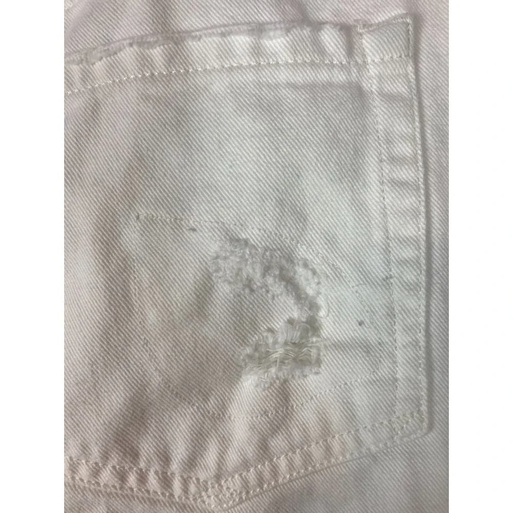 Lauren Ralph Lauren Pants Womens 12P White Cropped Distressed Embroidered Eyelet